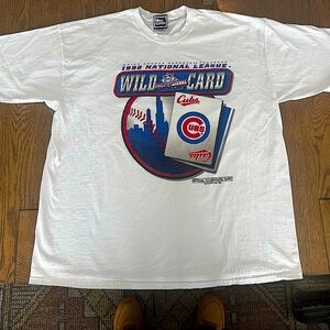 Vintage 1998 Chicago Cubs Wild Card Playoffs Shirt XXL Pro Player MLB Official